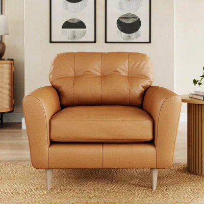 Dunelm Sven Vintage Leather Snuggle Chair