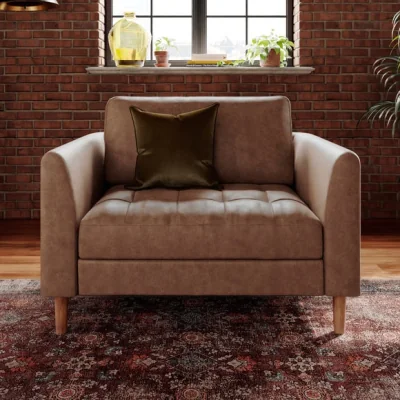 Dunelm Max Soft Faux Leather Snuggle Chair