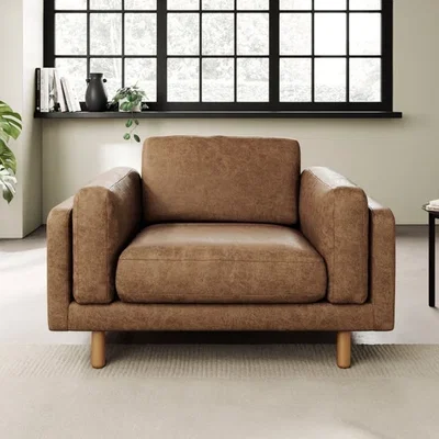 Dunelm Newton Arizona Faux Leather Snuggle Chair