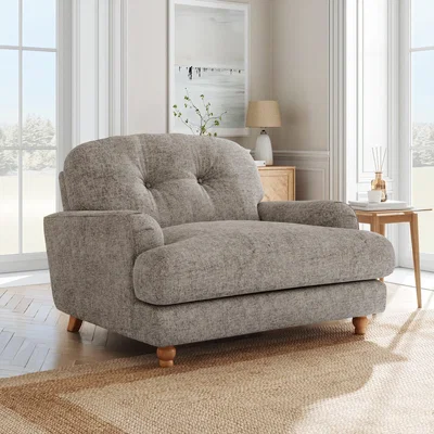Dunelm Martha Chunky Chenille Snuggle Sofa Chunky Chenille Mushroom