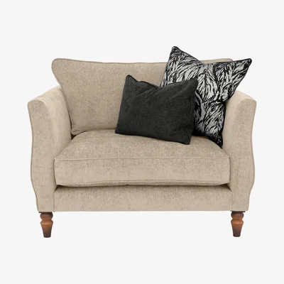 Furniture Village Boutique Chatterley Snuggler - Bolero Eggshell Walnut