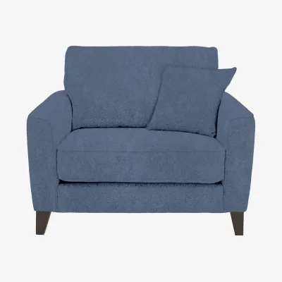 Furniture Village Brondby Fabric Cuddle Chair - Silverish Blue