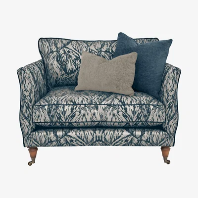 Furniture Village Boutique Chatterley Snuggler - Canopy Spruce with Walnut Castors