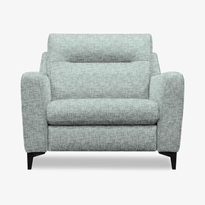 Furniture Village G Plan - Arlo Fabric Snuggler - Remco Light Grey with Ebony Feet