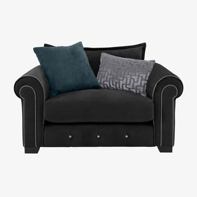 Furniture Village Alexander and James - Sumptuous Fabric Snuggler Chair - Anthracite