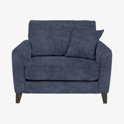 Furniture Village Brondby Fabric Cuddle Chair - Dark Denim