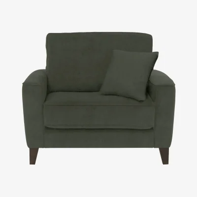 Furniture Village Brondby Fabric Cuddle Chair - R352 Forest Green