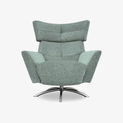 Furniture Village G Plan - Arlo Fabric Swivel Chair - Dapple Kingfisher