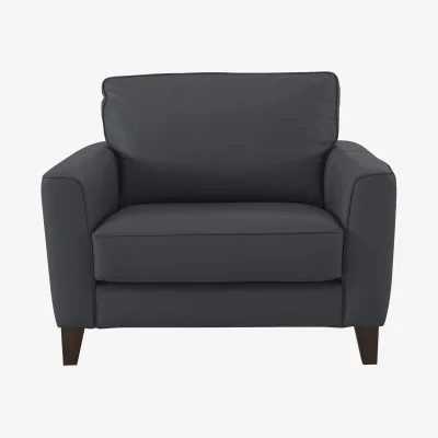 Furniture Village World of Leather - Brondby BV NC Leather Cuddle Chair - Shale Grey