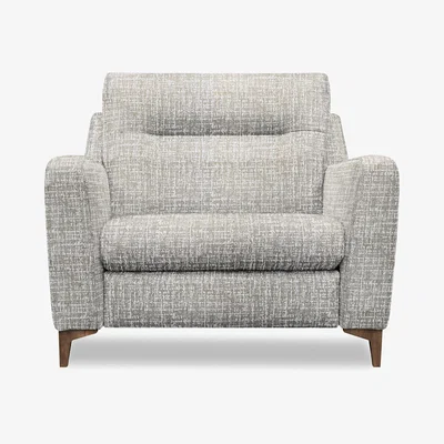 Furniture Village G Plan - Arlo Fabric Snuggler - Shore Slate with Walnut Feet
