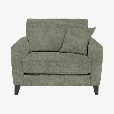 Furniture Village Brondby Fabric Cuddle Chair - Olive Green