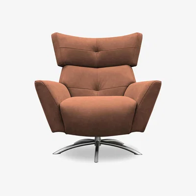 Furniture Village G Plan - Arlo Leather Swivel Chair - Cambridge Conker