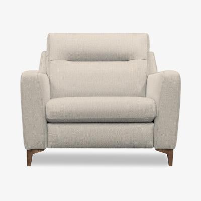 Furniture Village G Plan - Arlo Fabric Snuggler - Nebular Pebble with Walnut Feet