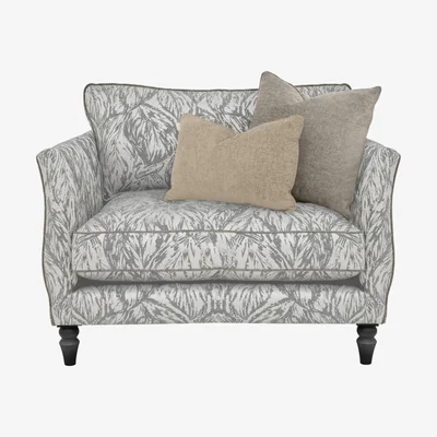 Furniture Village Boutique Chatterley Snuggler - Canopy Ivory with Ebony Feet
