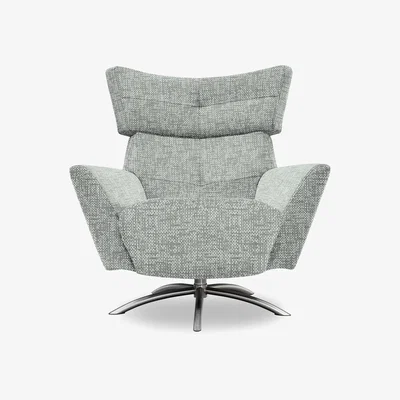 Furniture Village G Plan - Arlo Fabric Swivel Chair - Remco Duck Egg