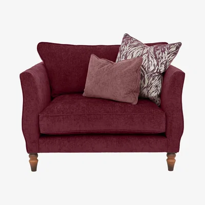 Furniture Village Boutique Chatterley Snuggler - Bolero Boysenberry with Walnut Feet