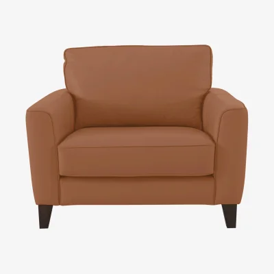 Furniture Village World of Leather - Brondby BV NC Leather Cuddle Chair - Pecan Brown
