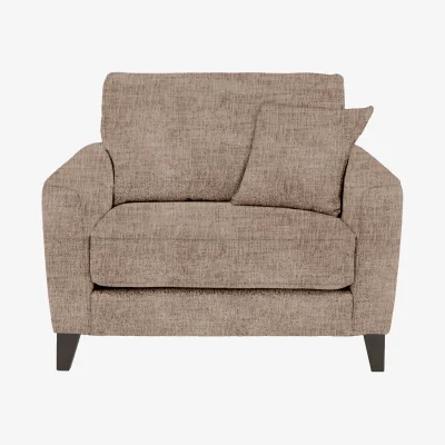 Furniture Village Brondby Fabric Cuddle Chair - Light Brown