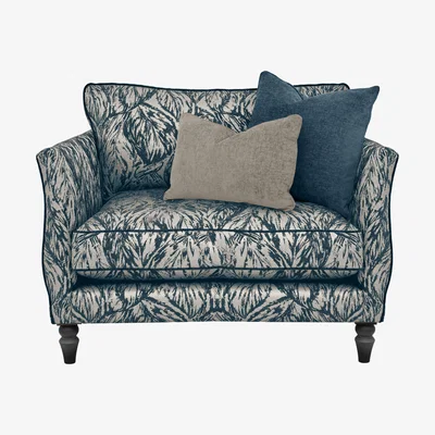 Furniture Village Boutique Chatterley Snuggler - Canopy Spruce with Ebony Feet