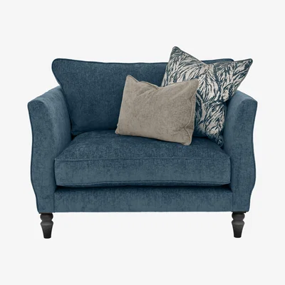Furniture Village Boutique Chatterley Snuggler - Bolero Spruce with Ebony Feet
