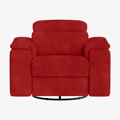 Furniture Village Nicoletti Italia - Davide Fabric Swivel Rocker Power Recliner Chair - Selma Rosso