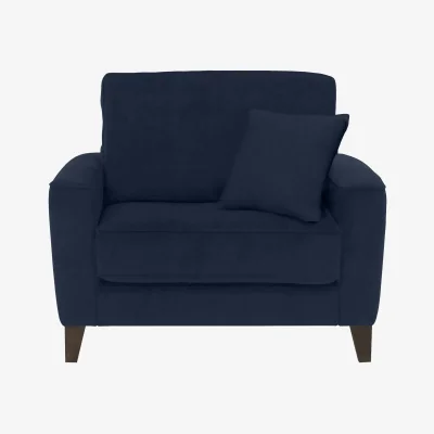 Furniture Village Brondby Fabric Cuddle Chair - R330 Steel Blue
