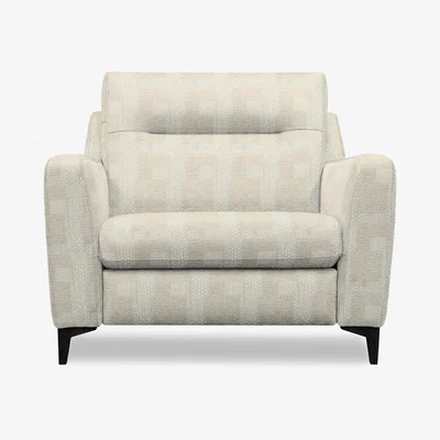 Furniture Village G Plan - Arlo Fabric Snuggler - Faro Mist with Ebony Feet