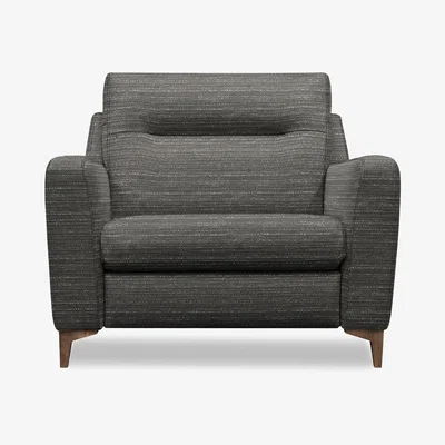 Furniture Village G Plan - Arlo Fabric Snuggler - Victoria Slate with Walnut Feet