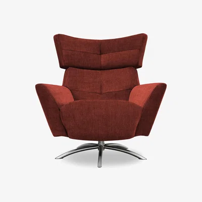Furniture Village G Plan - Arlo Fabric Swivel Chair - Burgundy