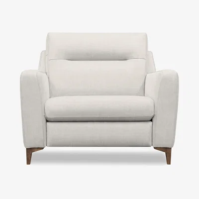 Furniture Village G Plan - Arlo Fabric Snuggler - Manhattan Fog with Walnut Feet