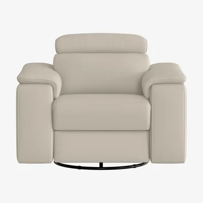 Furniture Village Nicoletti Italia - Davide Leather Swivel Rocker Power Recliner Chair
