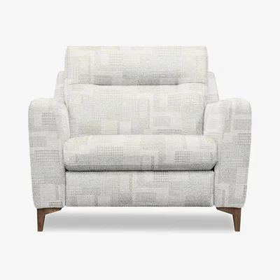 Furniture Village G Plan - Arlo Fabric Snuggler - Lydia Blush with Walnut Feet