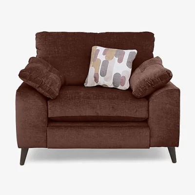 Furniture Village Malibu Snuggler Chair - Brandy