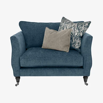 Furniture Village Boutique Chatterley Snuggler - Bolero Spruce with Ebony Castors
