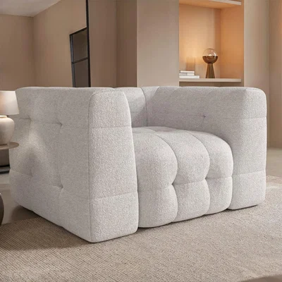 Furniture123 Cream Boucle Love Seat - Alessia