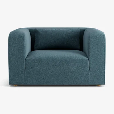 Habitat Habitat Lars Fabric Cuddle Chair - Blue