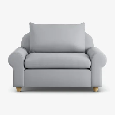 Habitat Habitat Whitby Fabric Cuddle Chair - Grey - Ash Leg