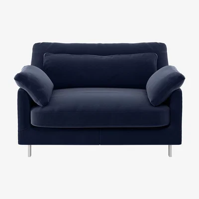 Habitat Habitat Cuscino Velvet Cuddle Chair - Navy