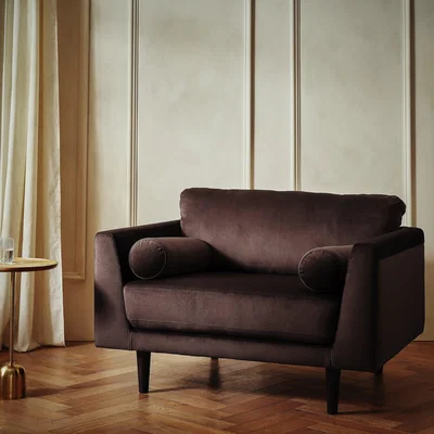 Habitat Habitat Jacob Velvet Cuddle Chair - Chocolate