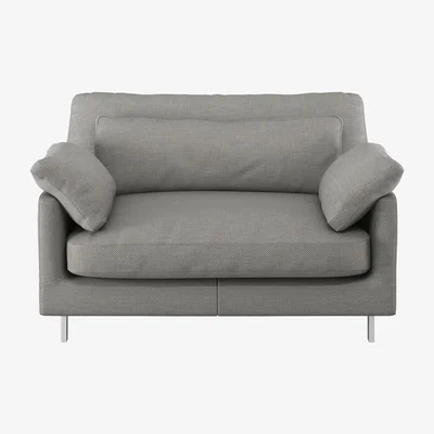 Habitat Habitat Cuscino Fabric Cuddle Chair - Light Grey