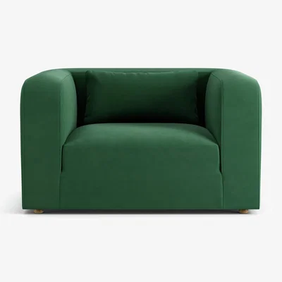 Habitat Habitat Lars Fabric Cuddle Chair - Green