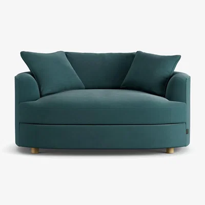 Habitat Habitat Sacha Fabric Cuddle Chair - Teal - Ash Leg