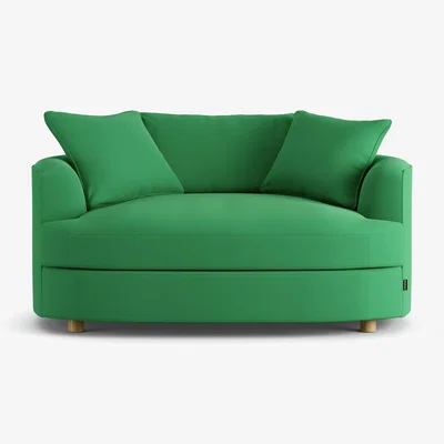 Habitat Habitat Sacha Fabric Cuddle Chair - Emerald Green - Ash Leg