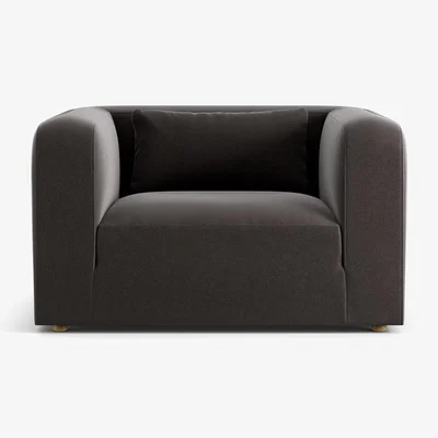 Habitat Habitat Lars Velvet Cuddle Chair - Slate Grey