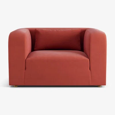 Habitat Habitat Lars Fabric Cuddle Chair - Papaya