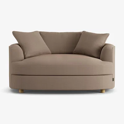 Habitat Habitat Sacha Fabric Cuddle Chair - Biscuit - Ash Leg