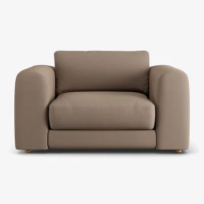 Habitat Habitat Ayr Fabric Cuddle Chair - Biscuit