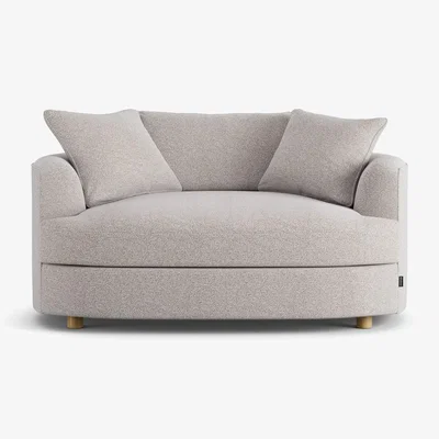 Habitat Habitat Sacha Fabric Cuddle Chair - Natural - Ash Leg
