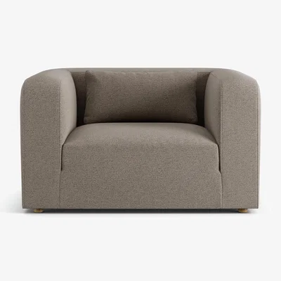 Habitat Habitat Lars Fabric Cuddle Chair - Mocha