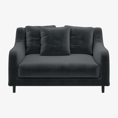 Habitat Habitat Swift Velvet Cuddle Chair - Dark Grey
